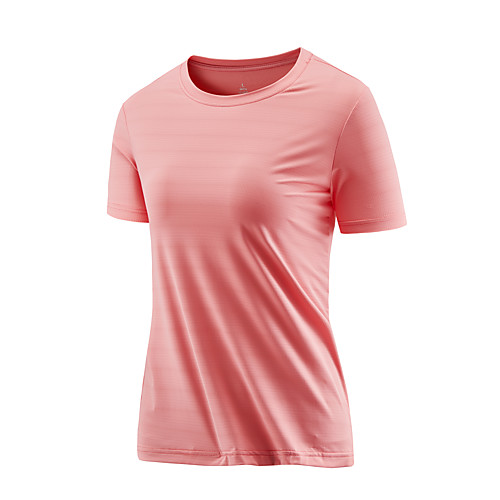 

Women's T shirt Hiking Tee shirt Short Sleeve Crew Neck Tee Tshirt Top Outdoor Lightweight Breathable Quick Dry Stretchy Autumn / Fall Spring POLY Solid Color Violet White Red Fishing Climbing Beach