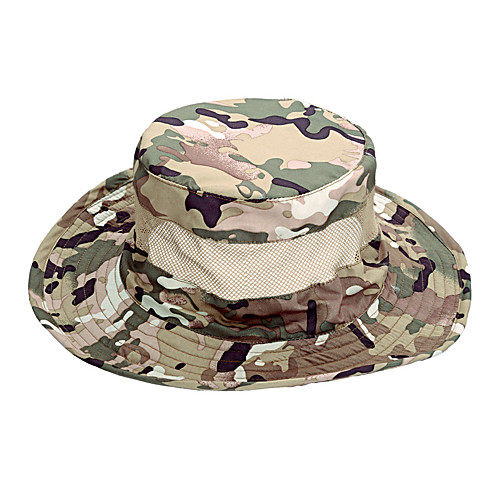 

Men's Sun Hat Fishing Hat Hiking Hat Outdoor UV Sun Protection Windproof UPF50 Quick Dry Spring Summer Hunting Ski / Snowboard Fishing Camouflage Color Black Camouflage / Breathable