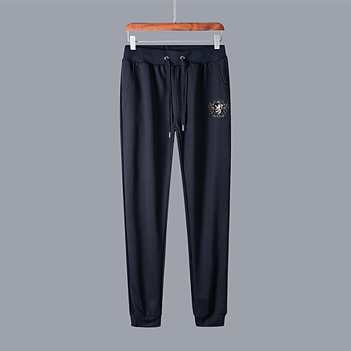 

Men's Casual / Sporty Sweatpants Outdoor Sports Daily Sports Pants Pants Graphic Full Length Drawstring Pocket Print Black Dark Gray Navy Blue Gray