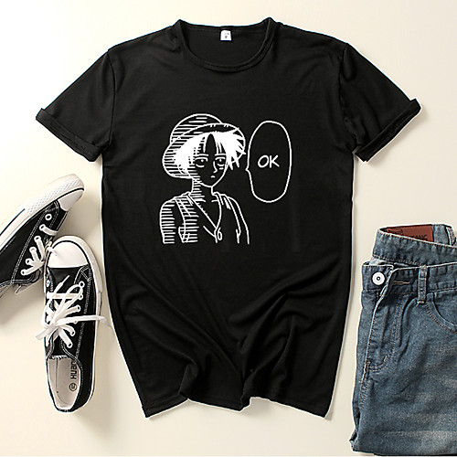 

Inspired by One Piece Monkey D. Luffy Cosplay Costume T-shirt Microfiber Graphic Prints Printing T-shirt For Men's / Women's