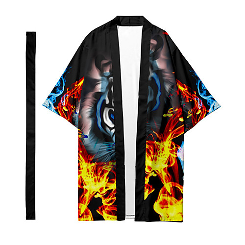 

Men's Shirt 3D Print Tiger Animal 3D Print Short Sleeve Daily Tops Casual Fashion Red