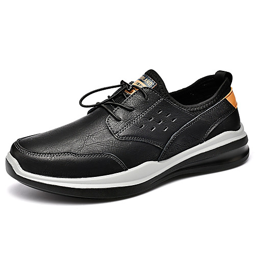 

Men's Sneakers Business Vintage Classic Daily Office & Career Nappa Leather Breathable Non-slipping Wear Proof Black Gray Spring Summer