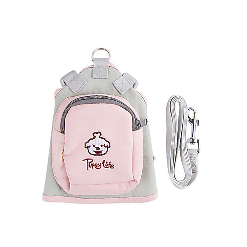 

Dog Cat Training Leash Harness Leash Set Dog Backpack Harness Adjustable Breathable Escape Proof Outdoor Walking Puppy Animal Nylon Small Dog Purple Yellow Blue Pink Beige
