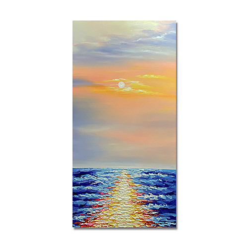 

Oil Painting Hand Painted Abstract Landscape by Knife Canvas Painting Comtemporary Simple Modern Stretched Canvas Ready to Hang