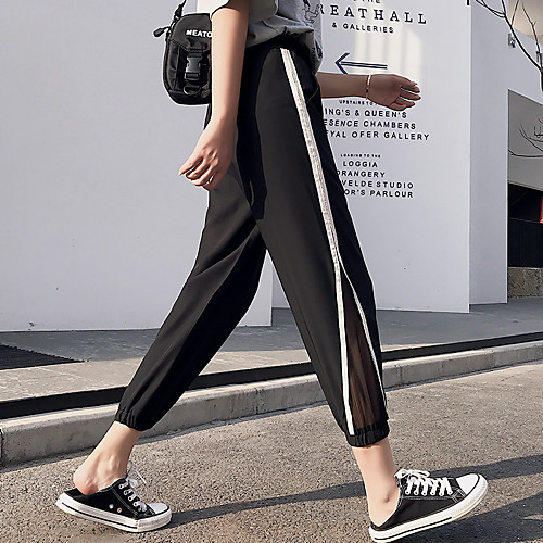 

Women's Sweatpants Jogger Pants Elastic Waistband Color Block Sport Athleisure Pants Breathable Soft Comfortable Plus Size Everyday Use Casual Daily Outdoor Exercising