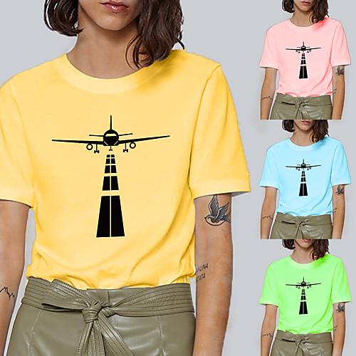 

Women's Tee / T-shirt Pure Color Crew Neck Sport Athleisure T Shirt Top Short Sleeves Breathable Soft Comfortable Everyday Use Street Casual Daily Outdoor