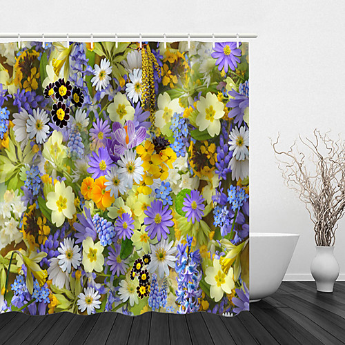 

Bathroom Shower Curtains & Hooks Casual Polyester Waterproof