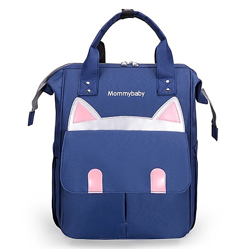 

Women's Oxford Diaper Bag Commuter Backpack Waterproof Zipper Character Animal Daily Black Blue Red Blushing Pink Gray