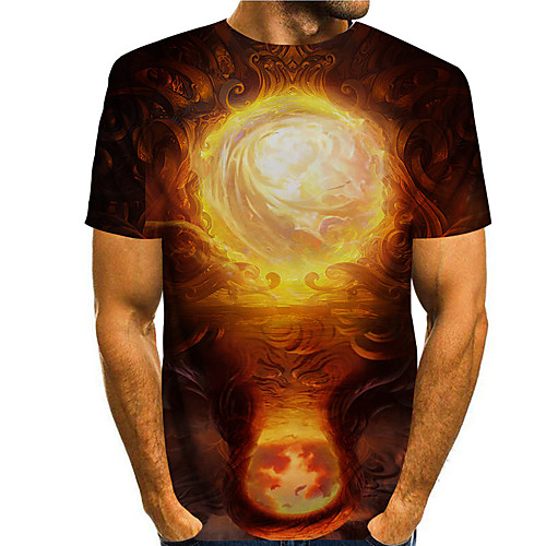 

Men's T shirt 3D Print Graphic Prints Animal 3D Print Short Sleeve Daily Tops Basic Casual Black