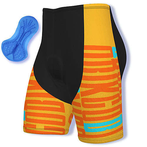 

21Grams Men's Cycling Shorts Spandex Bike Padded Shorts / Chamois Breathable Quick Dry Sports Yellow Mountain Bike MTB Road Bike Cycling Clothing Apparel Bike Wear / Athleisure