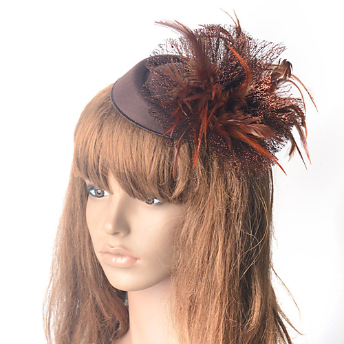 

Elegant Retro Feathers Fascinators with Feather / Tiered 1 Piece Party / Evening / Birthday Headpiece