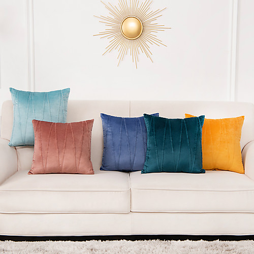 

1 Pc Solid Colored Cushion Cover 45x45cm Linen for Sofa Bedroom