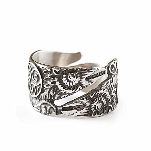

viking jewelry odin's ravens ring for men and women, adjustable size