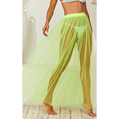 

Women's Beach Bottom Swimsuit Lace Solid Color Light Green Swimwear Bathing Suits New Casual Vacation