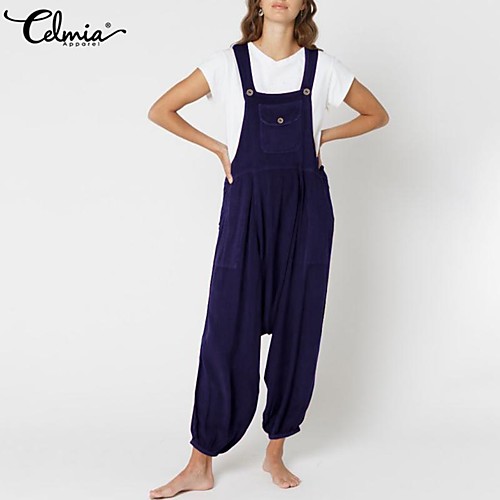 

2020 amazon hot sale ebay aliexpress wish european and american women's hot style solid color casual long bib pants