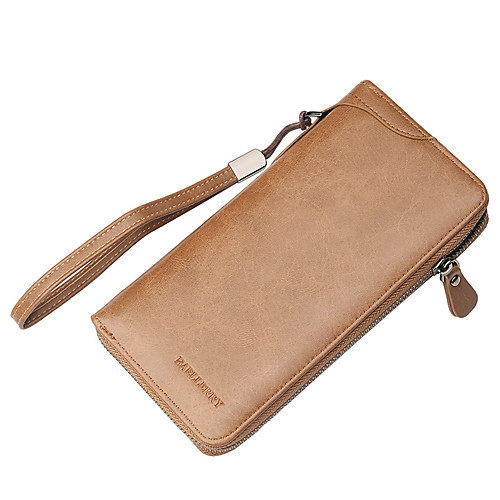 

Men's Bags PU Leather Wallet Chain Solid Color Going out Office & Career Bag Sets dark brown Dark Gray Black Purple