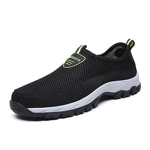 

Men's Loafers & Slip-Ons Daily Outdoor Walking Shoes Mesh Breathable Black Dark Blue Gray Spring Summer