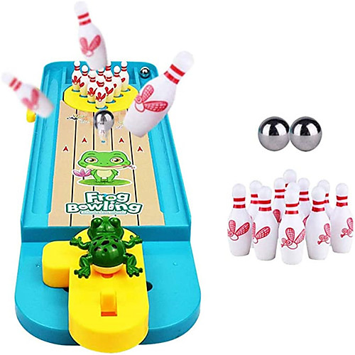 

Mini Bowling Game Set Indoor Bowling Toy Classic Desk Ball Board Toy Desktop Bowling Game for Kids & Adults
