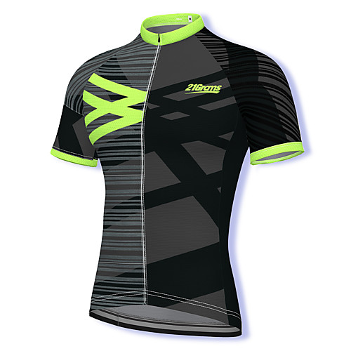 

21Grams Men's Short Sleeve Cycling Jersey Spandex Black Stripes Bike Top Mountain Bike MTB Road Bike Cycling Breathable Quick Dry Sports Clothing Apparel / Athleisure