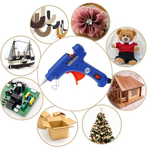 

110-240V Hot Melt Glue Gun Mini Gun Thermo Electric Heat Temperature Tool DIY Glue Gun Repair Set with 6 Glue Stick