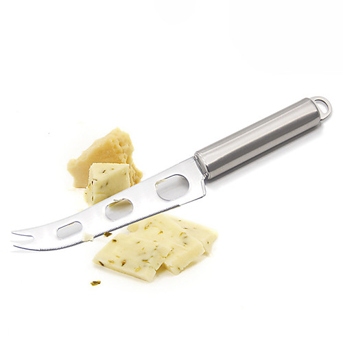 

Cheese Knife Stainless Steel with Fork Tip Serrated Cheese Butter Knife Slicer Butter Pizza Cutter Kitchen Cooking Tools
