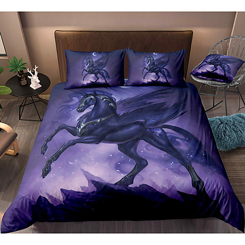 

3-Piece Duvet Cover Set Hotel Bedding Sets Comforter Cover with Soft Lightweight Microfiber, Include 1 Duvet Cover, 2 Pillowcases for Double/Queen/King(1 Pillowcase for Twin/Single)