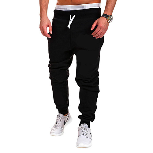 

Men's Sweatpants Jogger Pants Drawstring Cotton Stripes Letter Printed Sport Athleisure Pants / Trousers Bottoms Breathable Soft Comfortable Running Everyday Use Exercising General Use