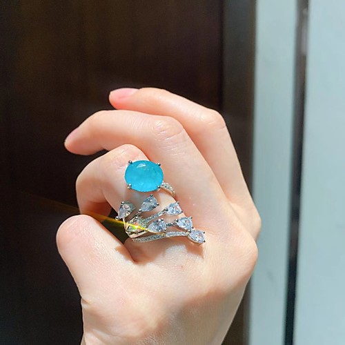 

Adjustable Ring Synthetic Sapphire Classic Blue Gold Plated Peacock Stylish Simple European 1pc Adjustable / Women's