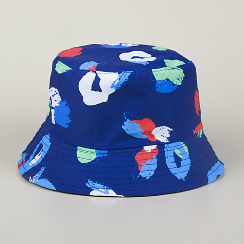 

Men's Women's Fisherman Hat Hiking Cap 1 PCS Winter Outdoor Sunscreen Printing Cotton Red and White BluePink White for Fishing Beach Camping / Hiking / Caving