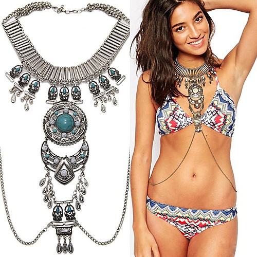 

Body Chain Boho Women's Body Jewelry For Holiday Tropical Alloy Gold Silver