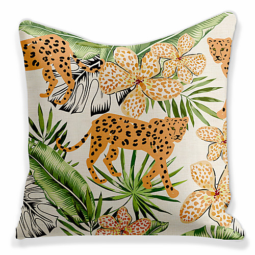 

1pc Cushion Cover Double Side Print 45x45cm Linen
