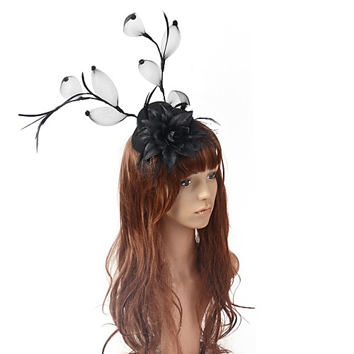 

Retro Hyperbole Tulle Fascinators with Floral / Solid 1 Piece Special Occasion / Party / Evening Headpiece