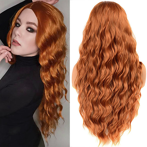 

Synthetic Wig Deep Wave Middle Part Wig Medium Length A10 A11 A12 A13 A14 Synthetic Hair Women's Cosplay Party Fashion Pink Orange
