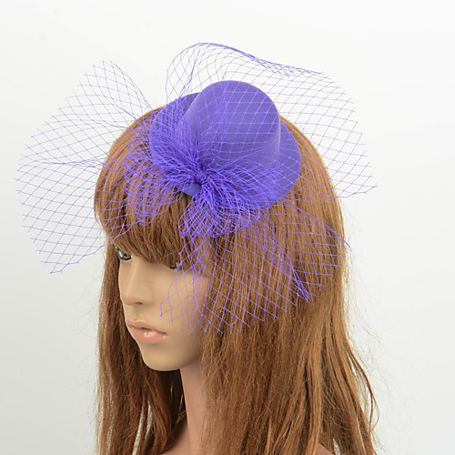 

Elegant Retro Tulle Fascinators with Bowknot / Solid 1 Piece Special Occasion / Party / Evening Headpiece