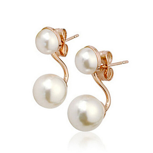 

Women's Stud Earrings Geometrical Precious Fashion Imitation Pearl Earrings Jewelry Gold For Christmas Birthday Party Evening Gift Date 1 Pair