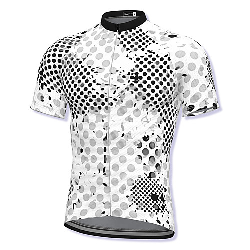 

21Grams Men's Short Sleeve Cycling Jersey Spandex White Bike Top Mountain Bike MTB Road Bike Cycling Breathable Quick Dry Sports Clothing Apparel / Athleisure