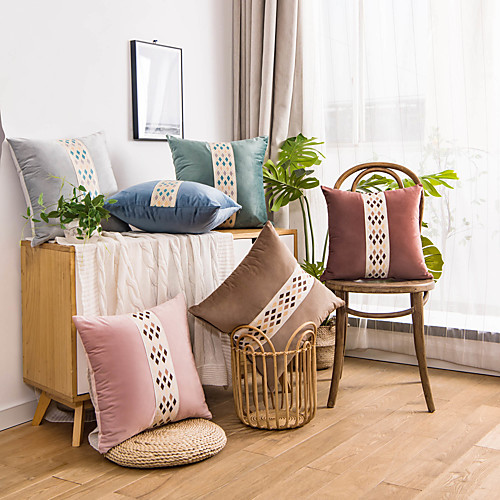 

1pc Cushion Cover 45x45cm Velvet Embossed