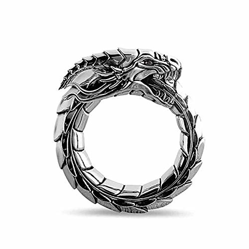 

dragon ring stainless steel gothic by ginger lyne