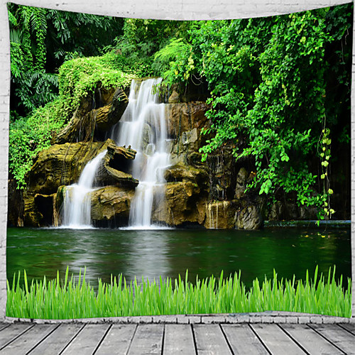 

Majestic Waterfall Scenery Wall Tapestry Art Decor Blanket Curtain Hanging Home Bedroom Living Room