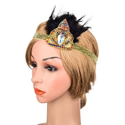 

Sparkle & Shine Sweet Cubic Zirconia Fascinators with Feather / Crystals 1 Piece Special Occasion / Party / Evening Headpiece