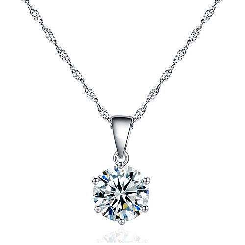

Women's Necklace Heart Sweet Chrome Silver 45 cm Necklace Jewelry For Festival