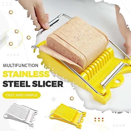 

Cutter Slicer Manual Slicers Stainless Steel Lunch Meat Slicer Banana Fruit Cutter Egg Ham Vegetable Slicer Kitchen Gadgets Steel Wire Cutting Tools