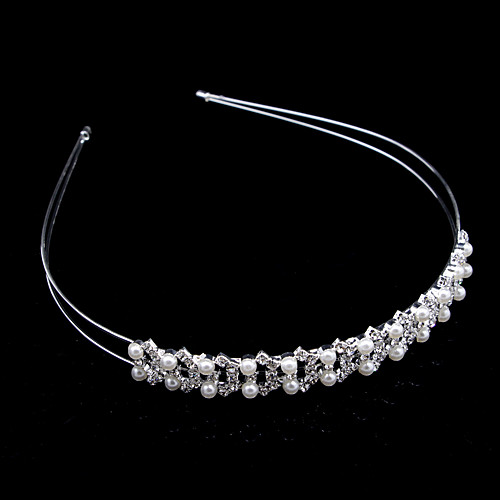 

Wedding Bridal Copper wire Headbands / Headdress / Headpiece with Imitation Pearl / Sparkling Glitter / Crystal / Rhinestone 1 Piece Wedding / Party / Evening Headpiece