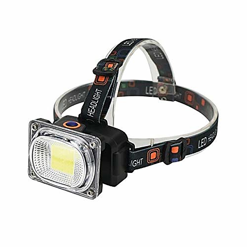 

head lamp waterproof headlight powerful cob led headlight rechargeable head light (emitting color: package a)