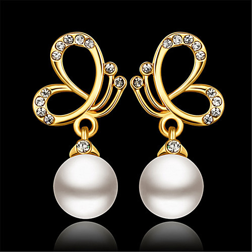 

Women's Pearl Earrings Geometrical Fashion Stylish Gold Plated Earrings Jewelry Gold For Anniversary Birthday Party Evening Festival 1 Pair
