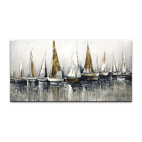 

Oil Painting Hand Painted Horizontal Abstract Landscape Modern Rolled Canvas (No Frame)