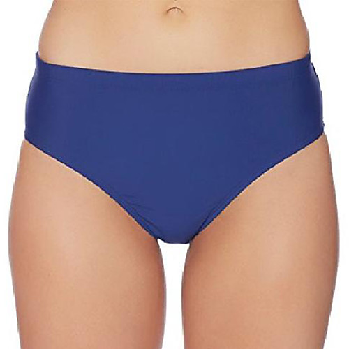 

athena - cabana solids mid-waist bikini bottom - black 10