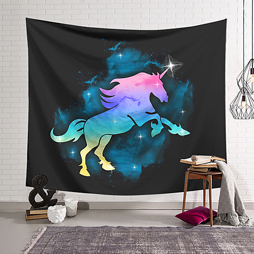 

Wall Tapestry Art Decor Blanket Horse Curtain Hanging Home Bedroom Living Room Decoration Polyester Color Unicorn