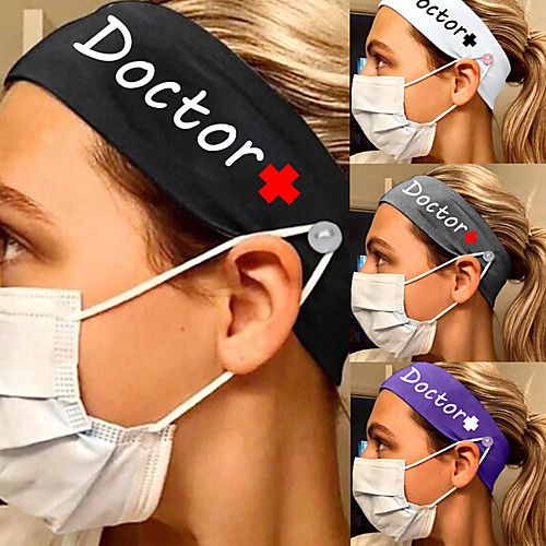 

2 pcs Creative Milk Silk Nurse Anti-leash Button Hairband Sports Headband Ladies Headwear