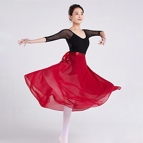 

Ballet Skirts Bandage Women's Training Performance High Chiffon